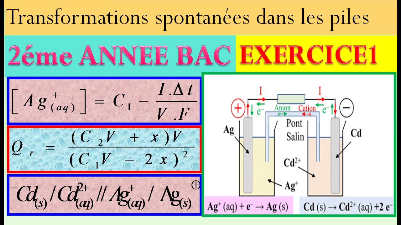 EXERCICE N1 SUR LES PILES POUR 2 BAC
