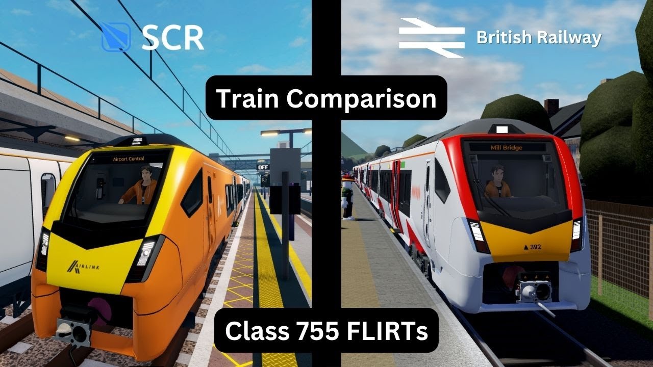 Roblox Train Sim Comparisons | Comparing Class 755s of SCR and BR