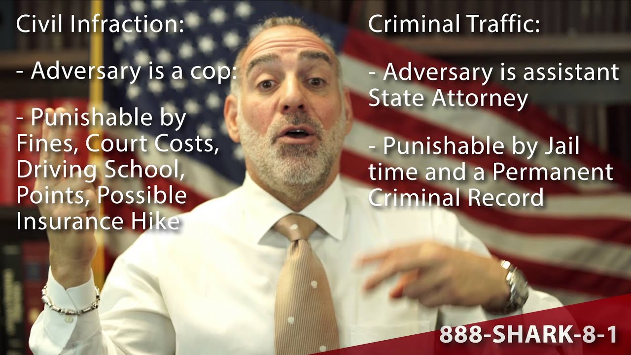 Difference between Civil and Criminal Traffic Citations? Miami Criminal Lawyer