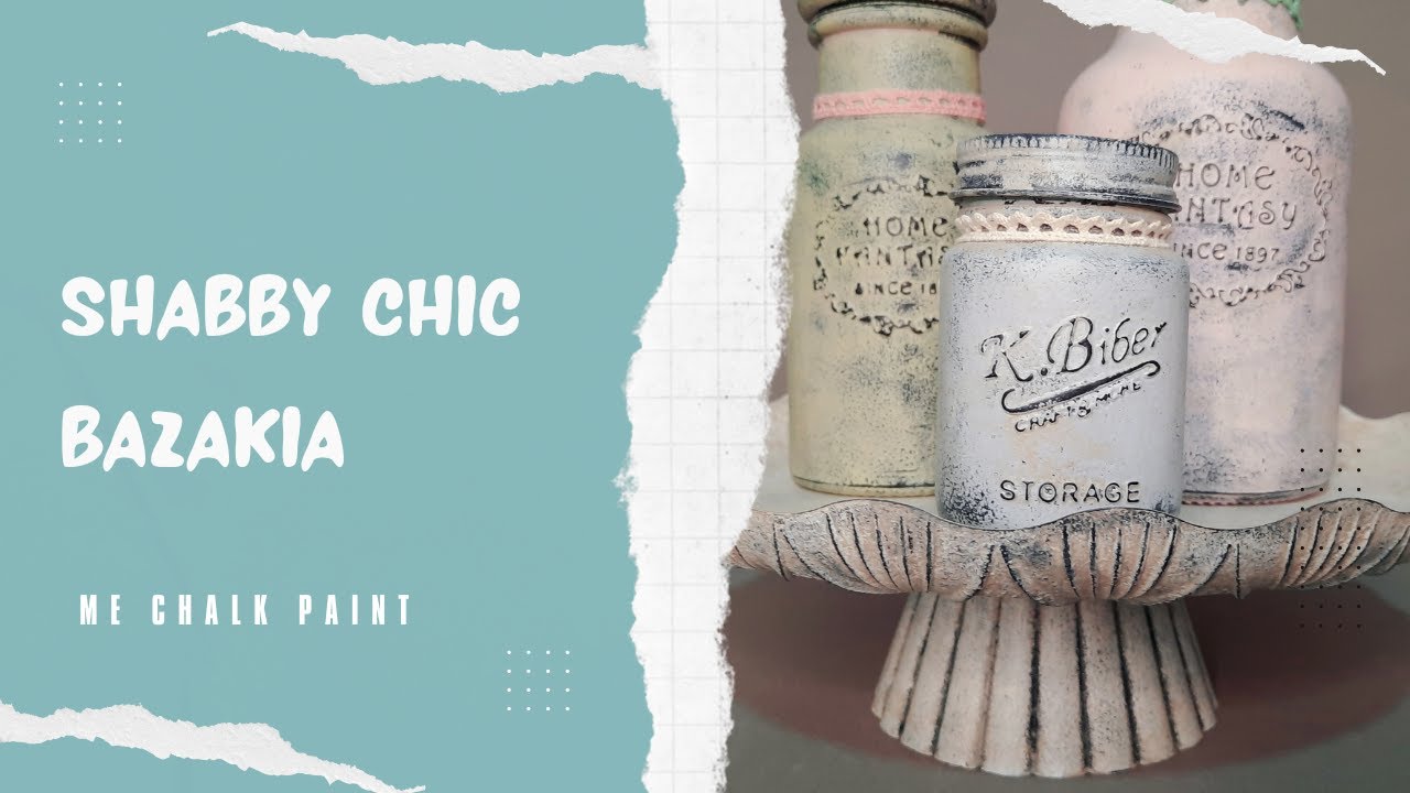Shabby Chic Βαζάκια με Χρώματα Κιμωλίας CHALK PAINT | TETRALUX