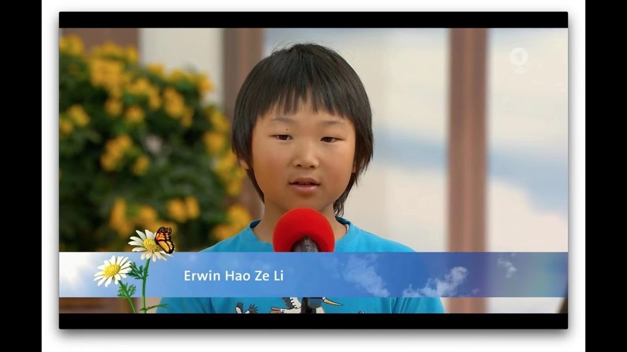 Erwin Hao Ze LI (8J) aus Calw - Rotes Mikrofon - Immer wieder sonntags - 04.07.2021 | ARD