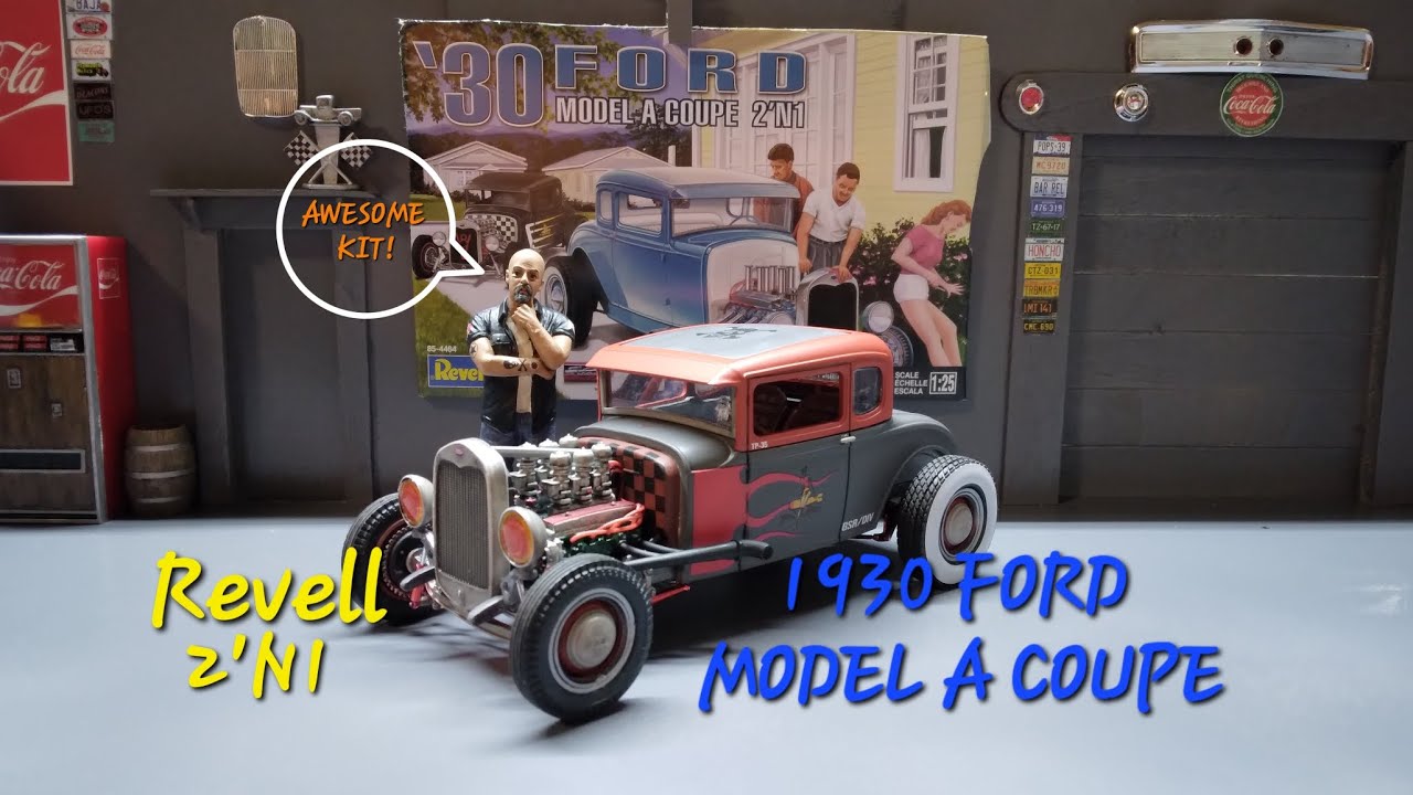 1930 Ford Model A Coupe Revell plastic Model Kit 2