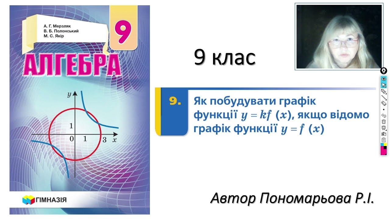 9 клас. Як побудувати графік функції  y =  kf (x)