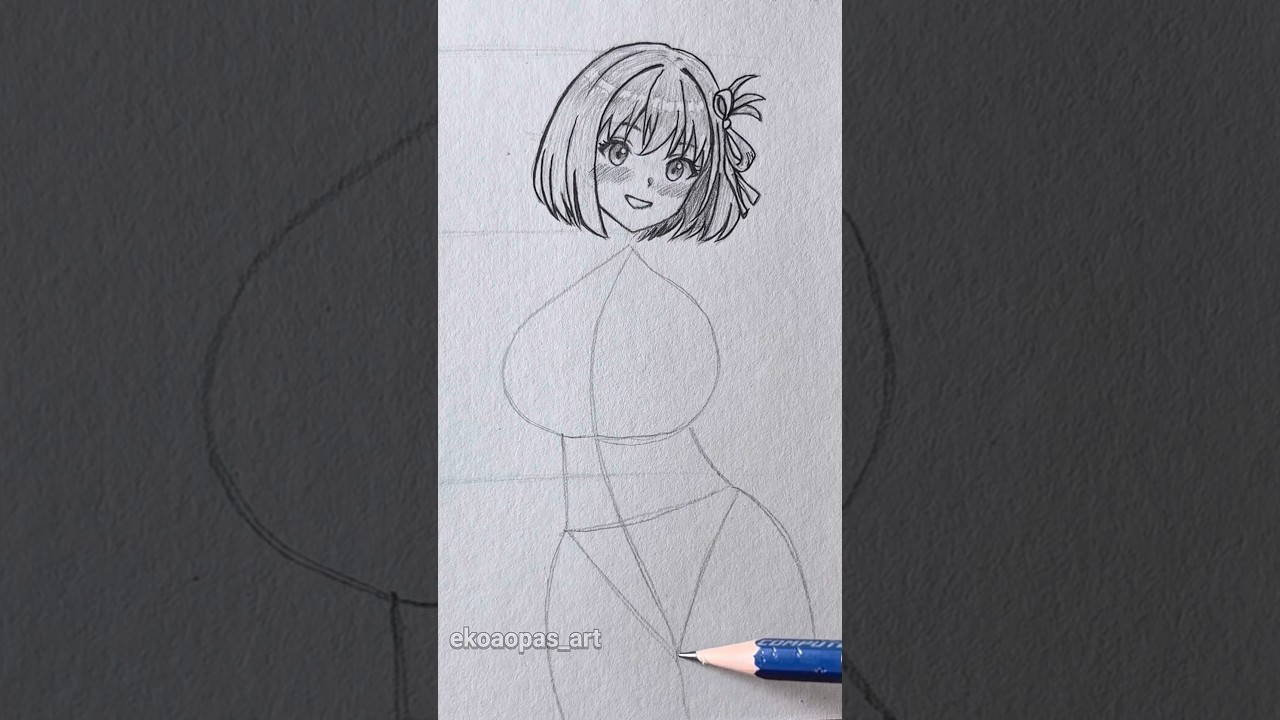 How i draw anime body #art #drawing #sketch #animeart #drawingtutorial