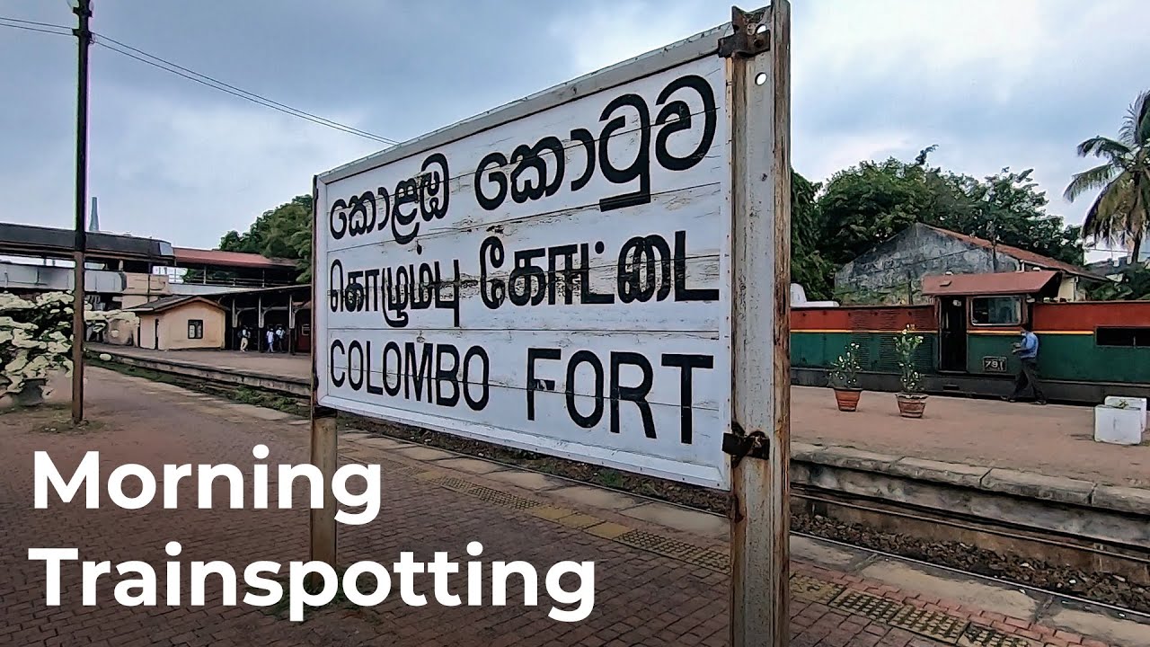 Morning Trainspotting at Colombo Fort Railway Station in Sri Lanka Railways