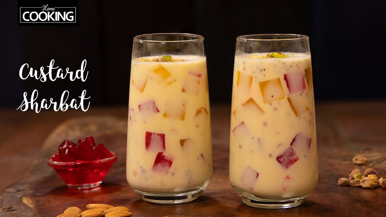 Custard Sharbat Recipe | Custard Milk and Sago Sharbat  | Summer Special Sharbat |@HomeCookingShow