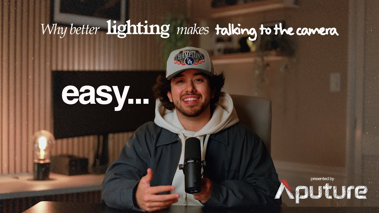 Why better lighting makes talking to the camera easy. | Simple YouTube Talking Head Setup | Aputure