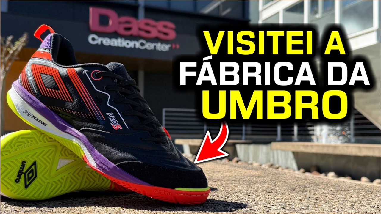 Como a chuteira futsal Umbro Pro 5 Stable foi CRIADA? Visitei a FÁBRICA da UMBRO!