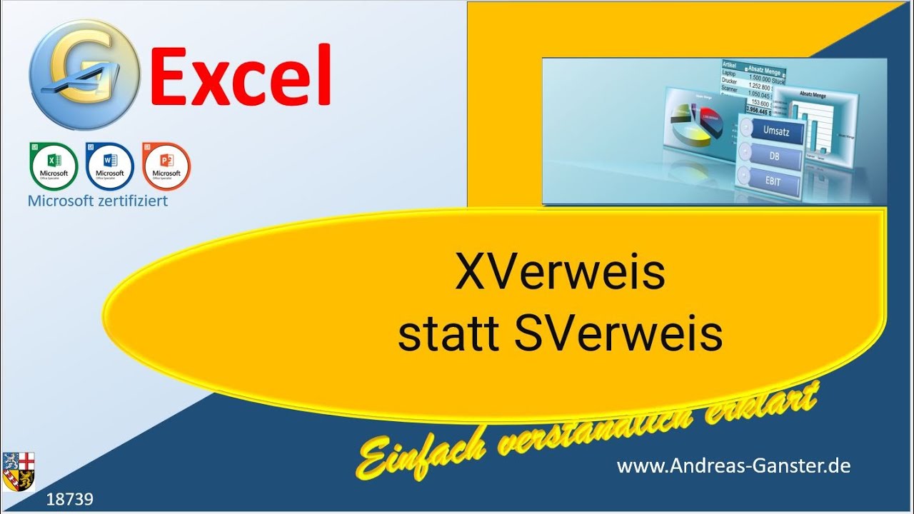 XVerweis statt WVerweis | Excel Tipp 18739 | Tutorial deutsch | Andreas Ganster