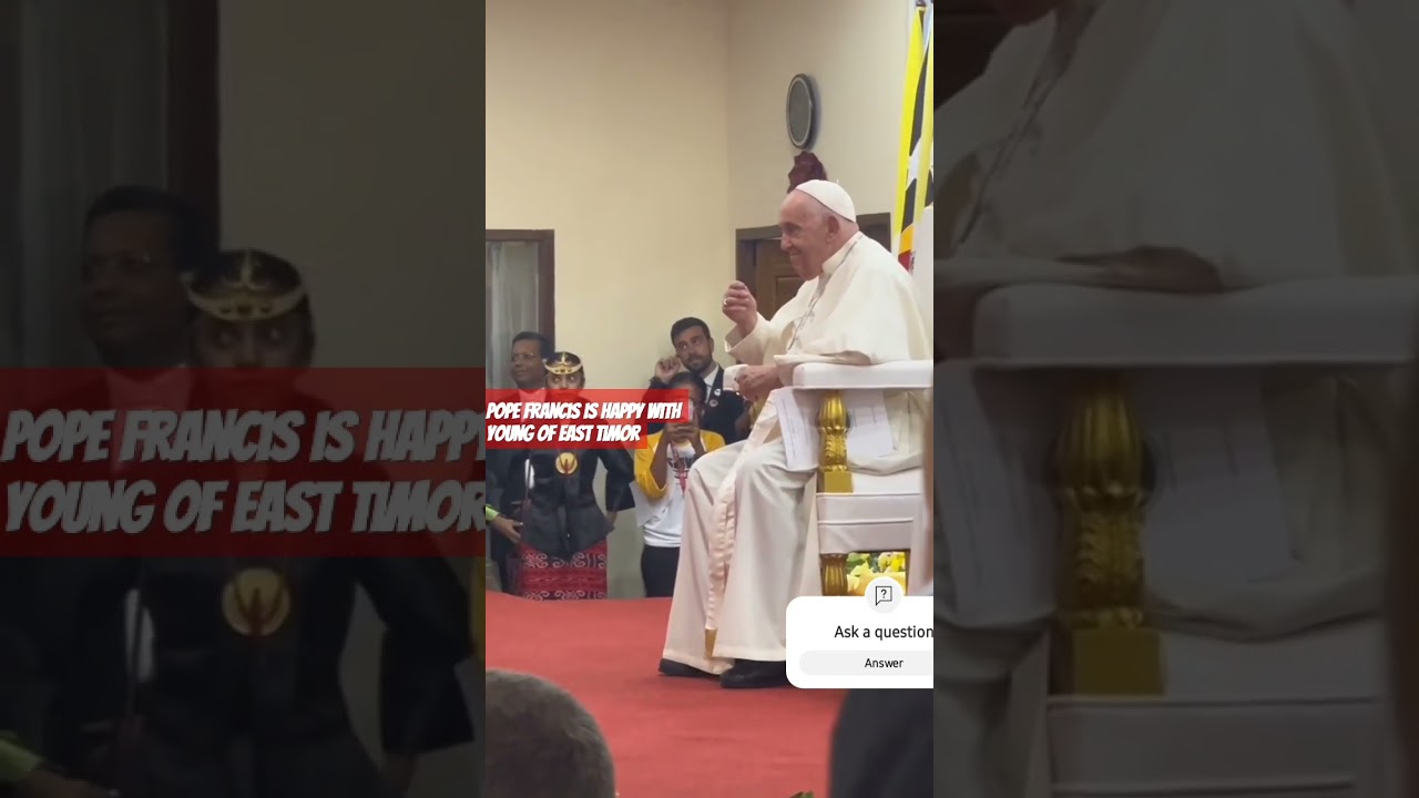 Puas Franciskus bertemu Anak Muda Katolik di Timor Leste #katoliku #timorleste
