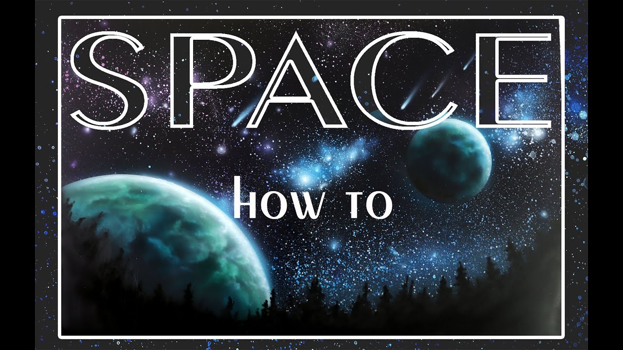 Spazio Airbrush Tutorial.  Come di aerografare lo spazio. Space Step by Step