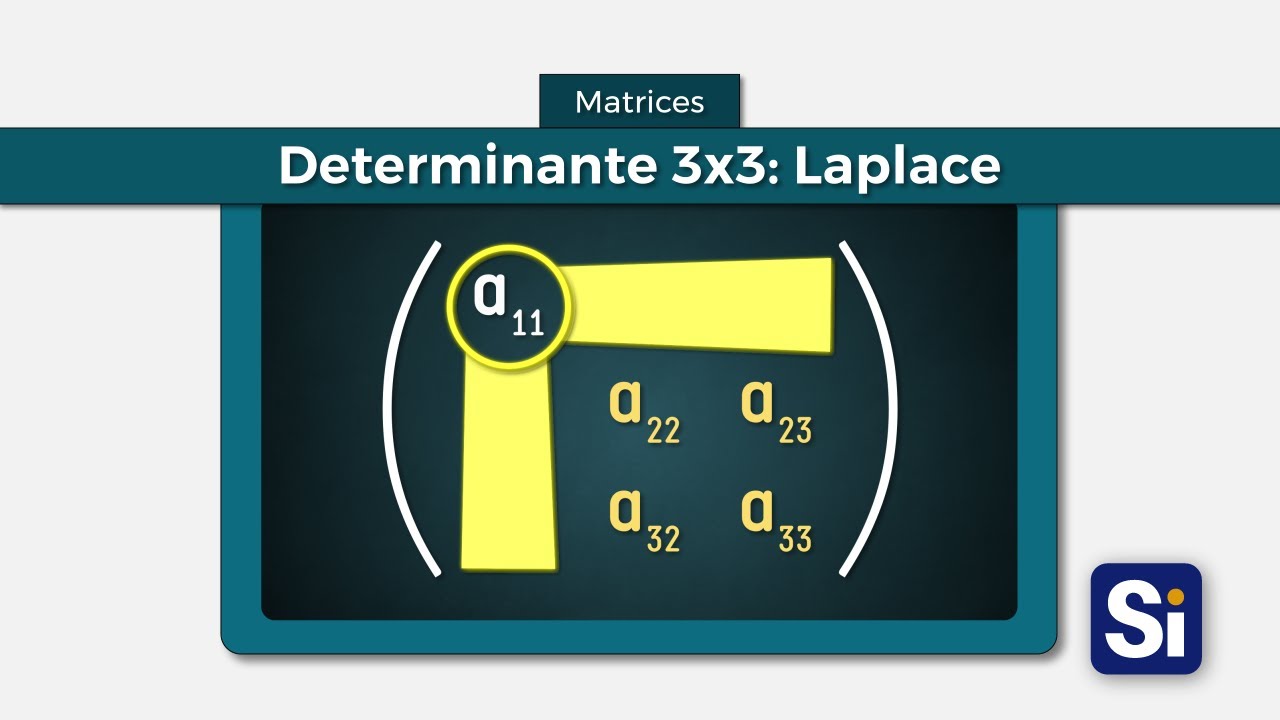 Determinante de una matriz 3x3 | Regla de Laplace | Matrices | Álgebra lineal