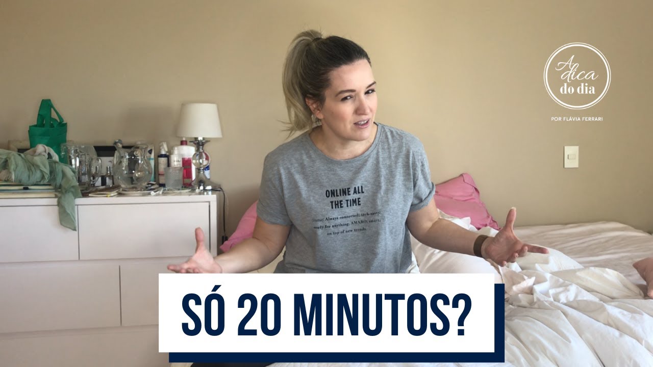 QUARTO E BANHEIRO ORGANIZADOS E LIMPOS EM 20 MINUTOS | FLÁVIA FERRARI