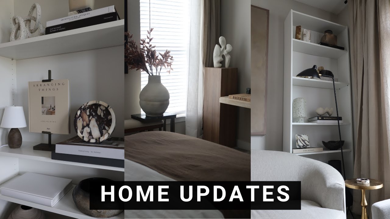 HOME UPDATES! | ARRANGING MY BOOKCASES + SPRING/SUMMER  REFRESH | SIGNED ANDREA