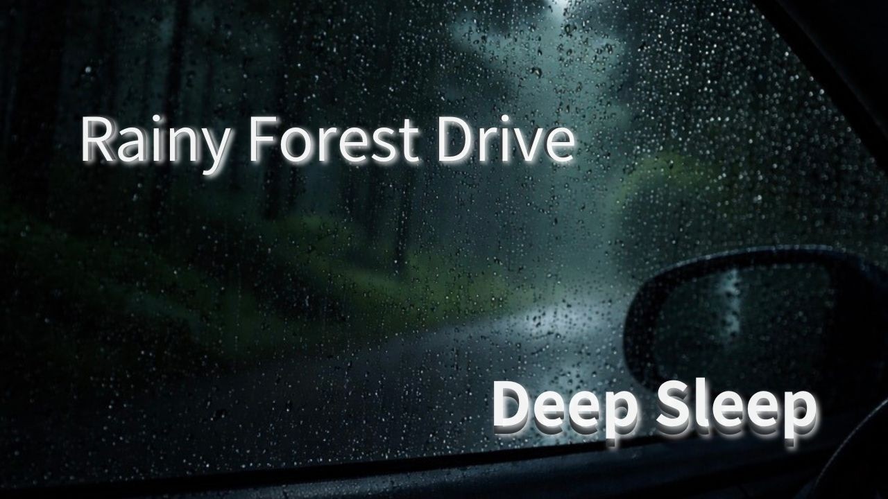 Rainy Forest Drive Ambience | Car Rain Sound for Deep Sleep | No Talking | 2 Hours