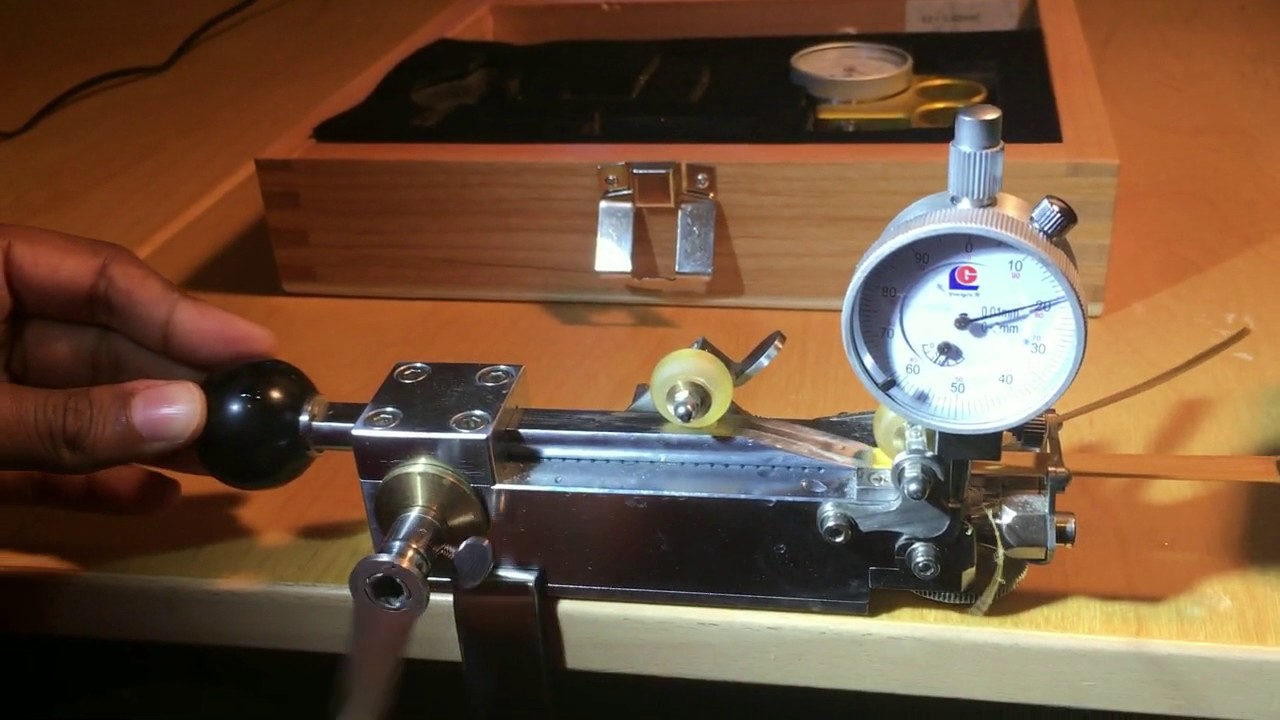 Innoledy Gouging Machine setup: Bhavani demonstrates how to use an Innoledy Oboe Gouging Machine