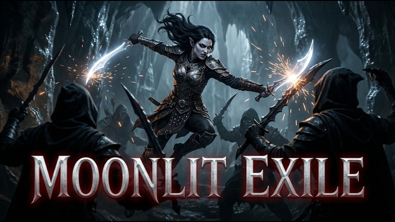 Moonlit Exile | Drizzt Inspired Dark Fantasy Music featuring Lucy Veyne