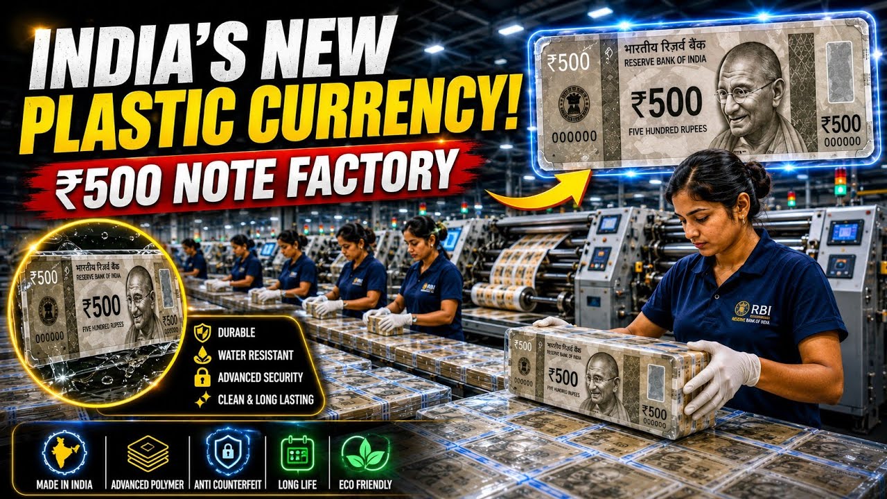 🇨🇮 India's New Plastic ₹500 Note Factory | Complete Manufacturing Process
