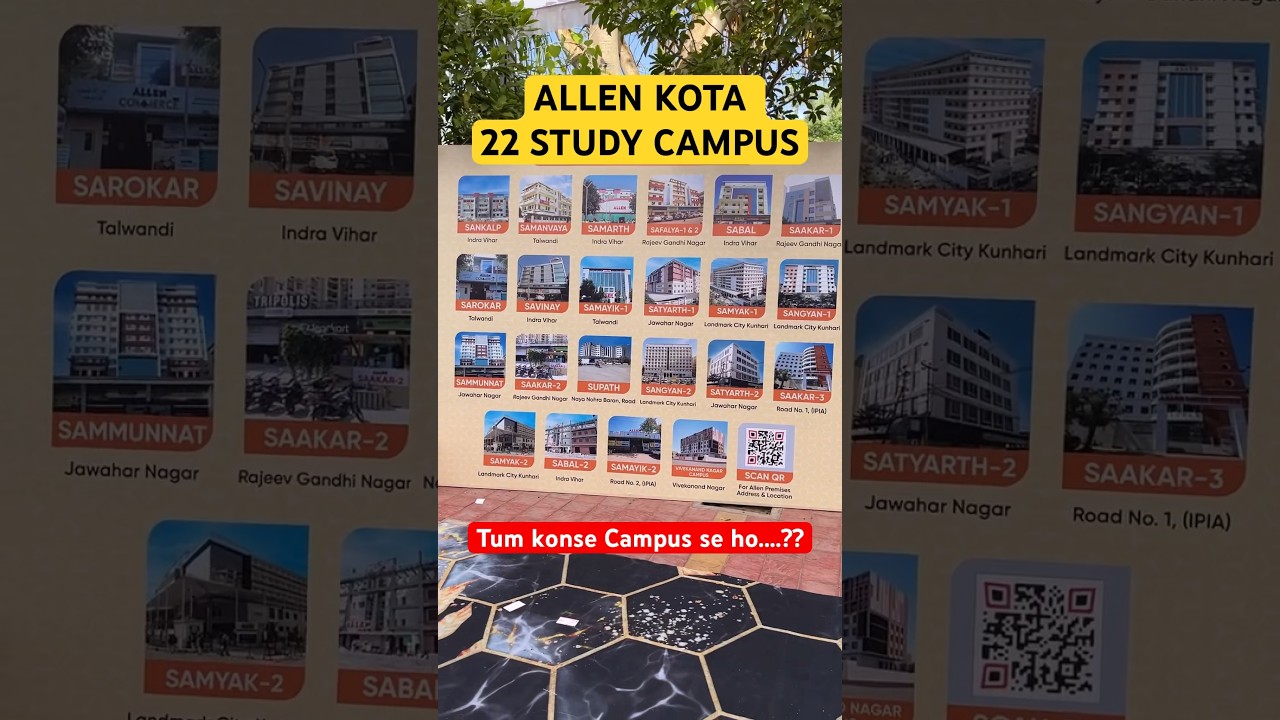 Allen Kota all Study Campuses🔥💫 #iit #jee #kota #kotacoaching #kotarajasthan #neet  #allen