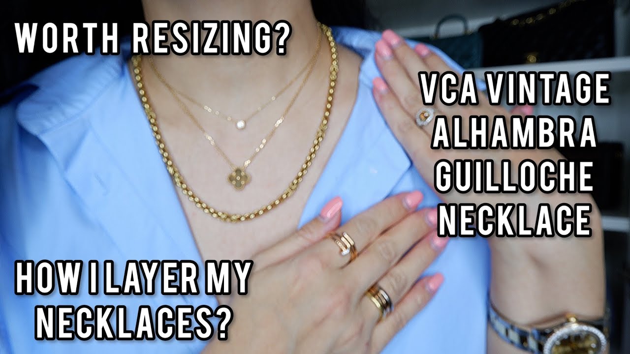 Van Cleef & Arpels Alhambra Guilloche Necklace Resizing Info-Worth Resizing?