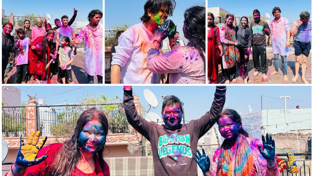 ऐसे मनाई अपने पूरे परिवार के साथ होली♥️🤪