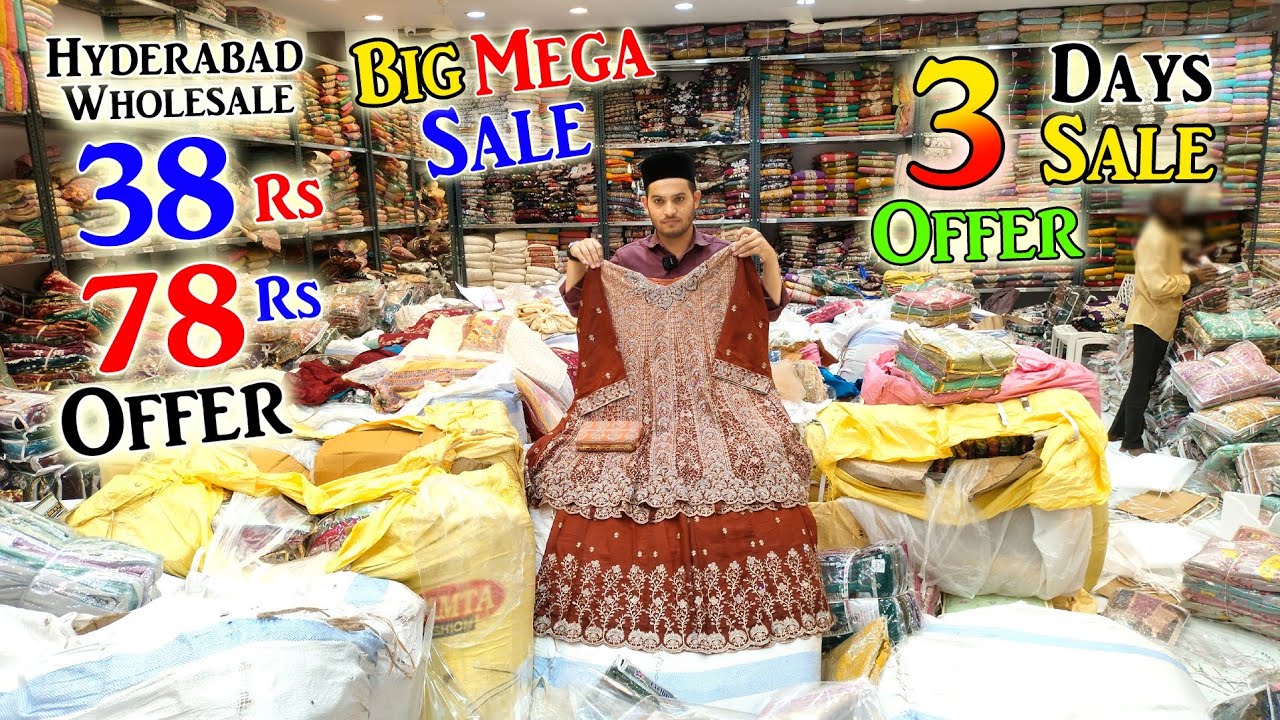 Hyderabad Wholesale Dhamaka Sale Offer 3.Days Only Rs.38 to 78.Rs || Garib Nawaz Silk Center ||