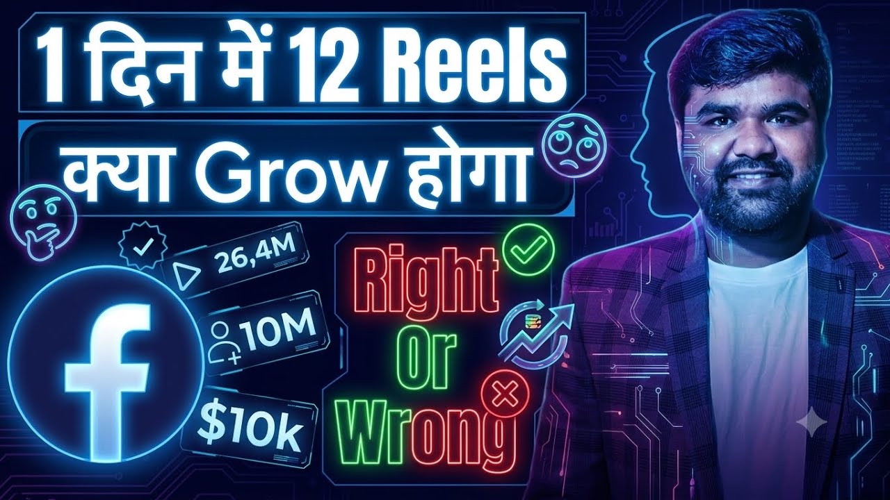 1 Din Me 12 Reels Upload Facebook Page Par || Right↗️Or Wrong❌