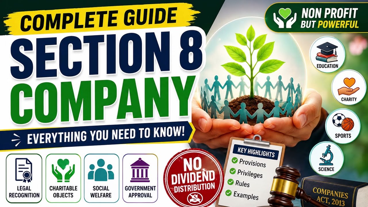 Section 8 Company under Companies Act 2013 | All Important Provisions Explained