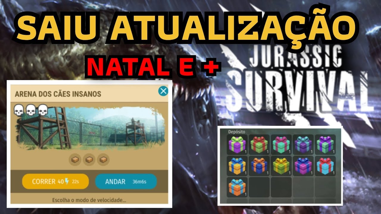 🎄 SAIU ATUALIZAÇÃO DE NATAL COM MUITAS SURPRESAS | JURASSIC SURVIVAL 