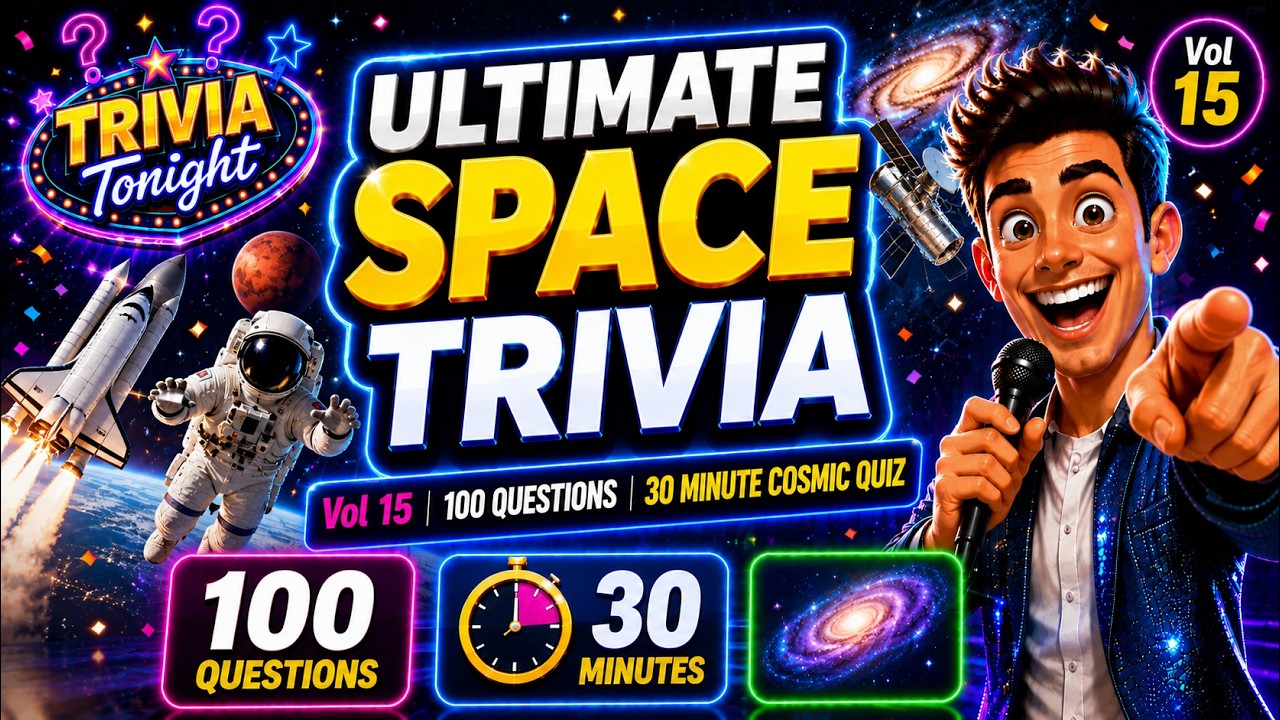 Vol 15 ▸ ULTIMATE SPACE TRIVIA 🚀 Vol 15 | 100 Questions | 30 Minute Cosmic Quiz