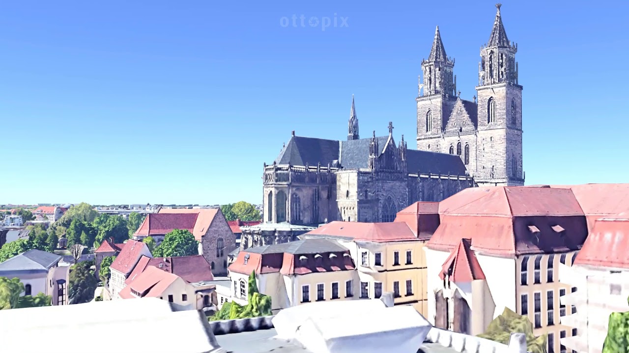 Magdeburger Dom Simulationsflug