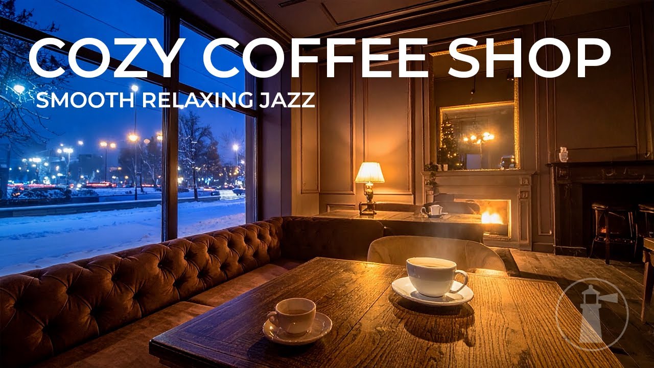Cozy Winter Coffee Shop Ambience 🎄 ☕ Relaxing Jazz Instrumental Music for Study, Work & Sleep
