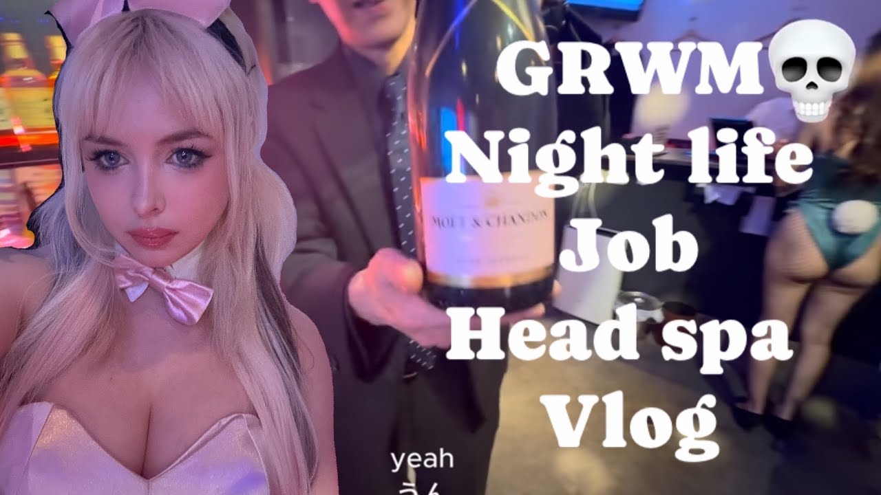 Bunny Hostess Life + Head Spa Day Vlog GRWM in My Tiny Tokyo Apartment