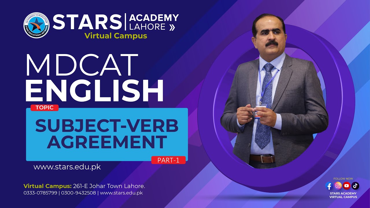 MDCAT English Subject Verb Agreement Part 1