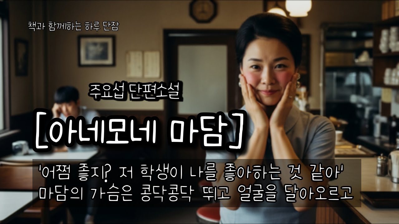 '어쩜 좋지? 저 학생이 나를 좋아하는 것 같아' 마담의 가슴은 콩닥콩닥 뛰고 얼굴을 달아오르고  [아네모네의 마담] 주요섭  #책읽어주는남자 #오디오북  #책과함께하는하루단잠