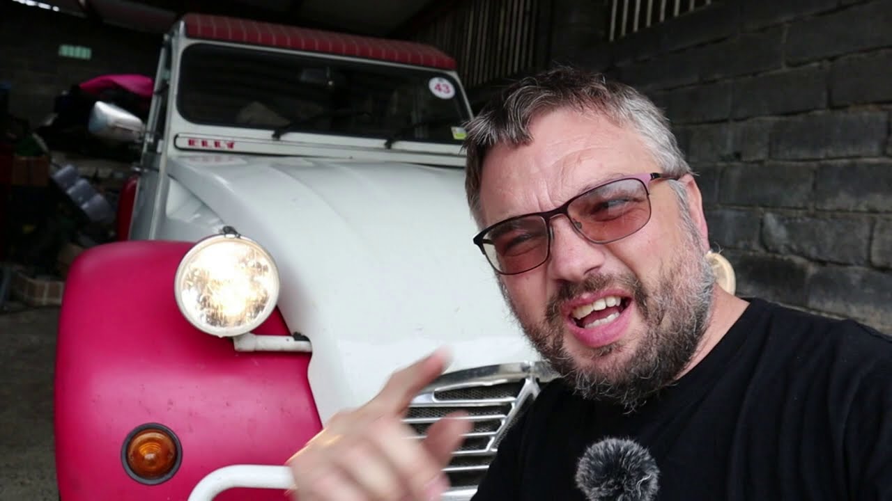 Man vs 2CV Headlight Switch (switch almost won...)