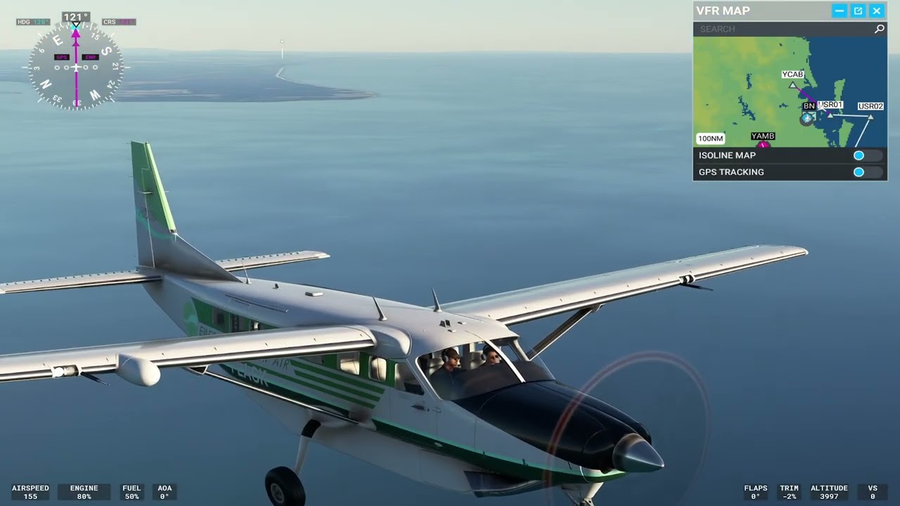 Cessna Caravan - relaxing long flight