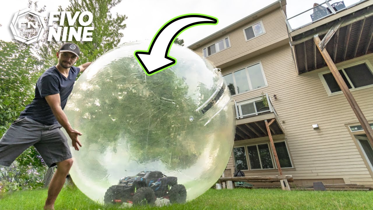 RC Car in a Giant Bubble Traxxas X maxx