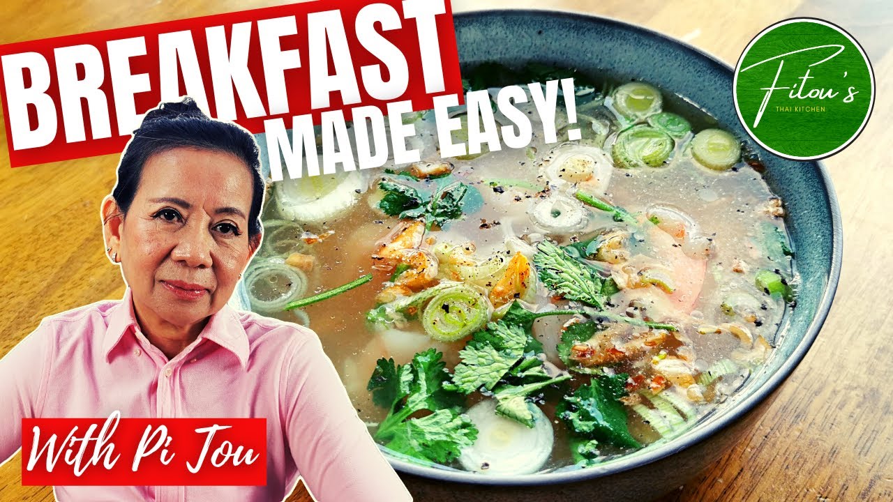 EASY Boiled Rice Breakfast | KHAO TOM | FITOUS THAI KITCHEN