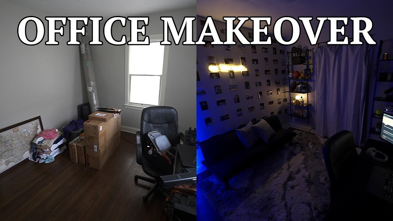 TRANSFORMING MY HOME OFFICE (CRAZY BEFORE + AFTER)