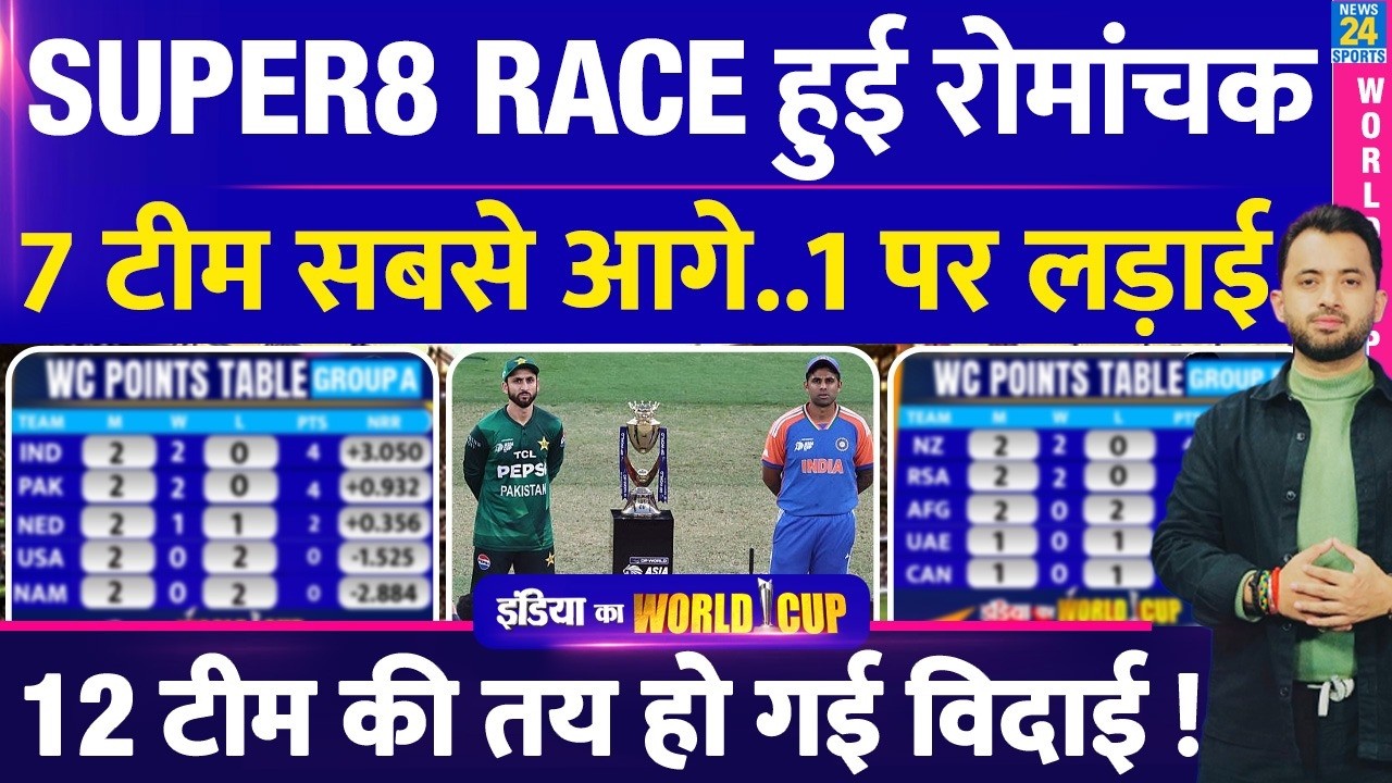 T20 World Cup : Super 8 में 7 Team Qualify | India | Pakistan | Table | Nepal | Scenario