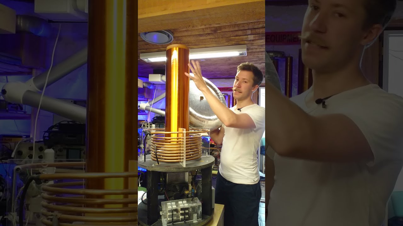 How A Dual Resonant Solid State Tesla Coil Works, Explained In 60 Seconds #shorts