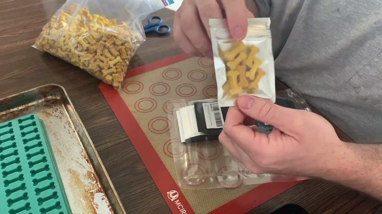 Preparing samples of Dog treats- Charlie's ChewiesTM