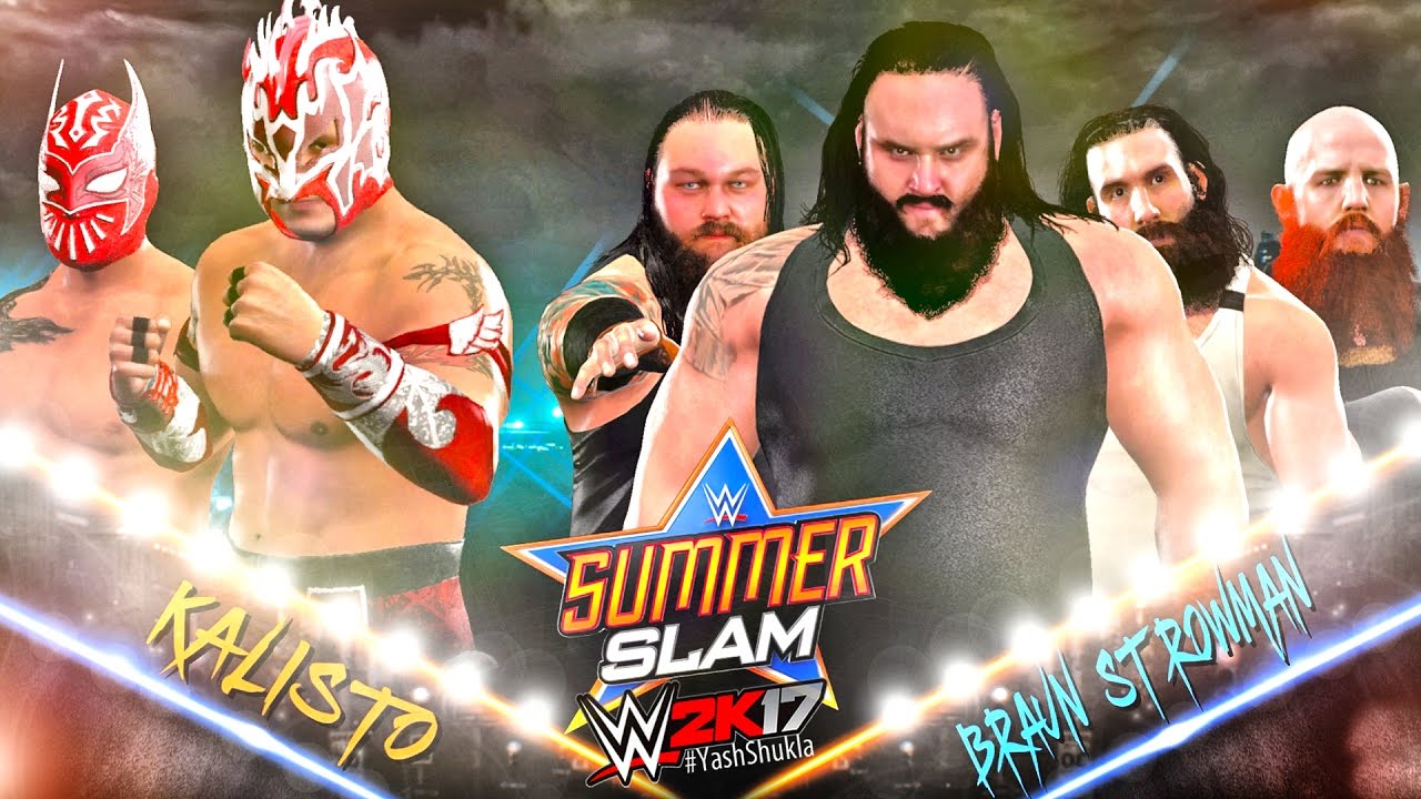 WWE 2K17 Kalisto vs Braun Strowman feat. Wyatt Family Members and Sin Cara
