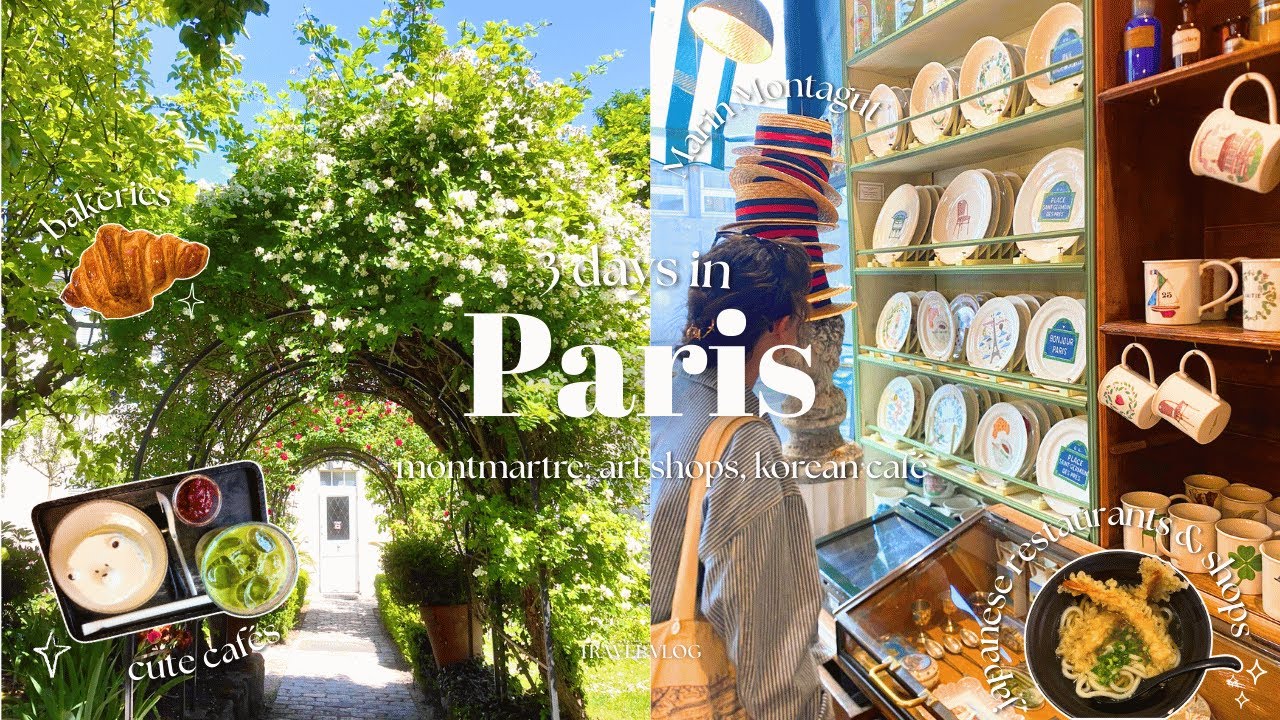 exploring Paris vlog - montmartre, art shops, korean café