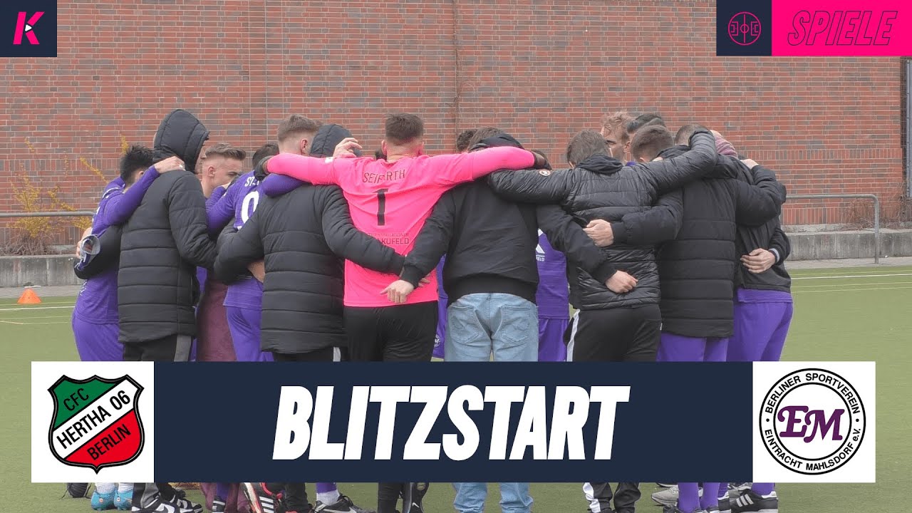 Drei Treffer in der Anfangsphase! Mahlsdorf blüht beim CFC auf | CFC Hertha 06 - Eintracht Mahlsdorf