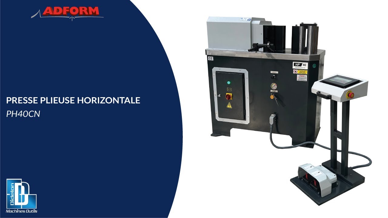 DIDELON MACHINES OUTILS - PRESSE PLIEUSE HORIZONTALE PH40NC ADFORM