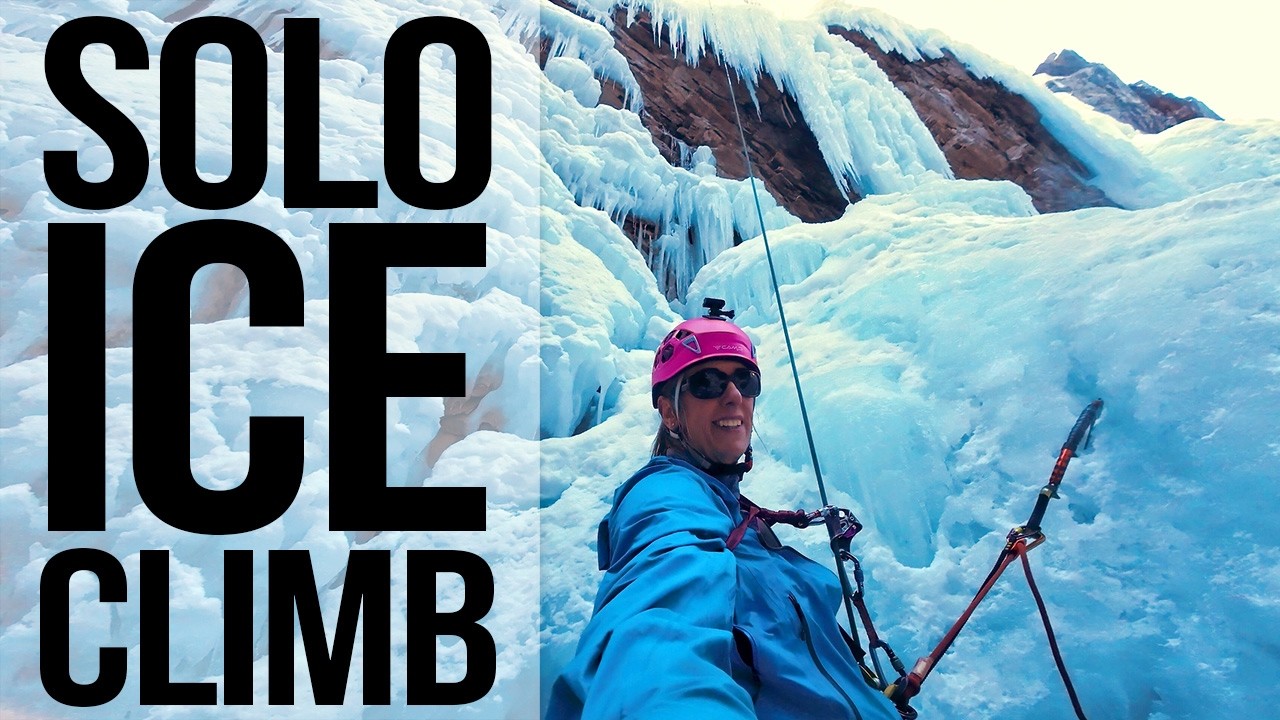 Top Rope Solo Ice Climb POV | Ouray Ice Park Colorado | DJI Action Cam Footage