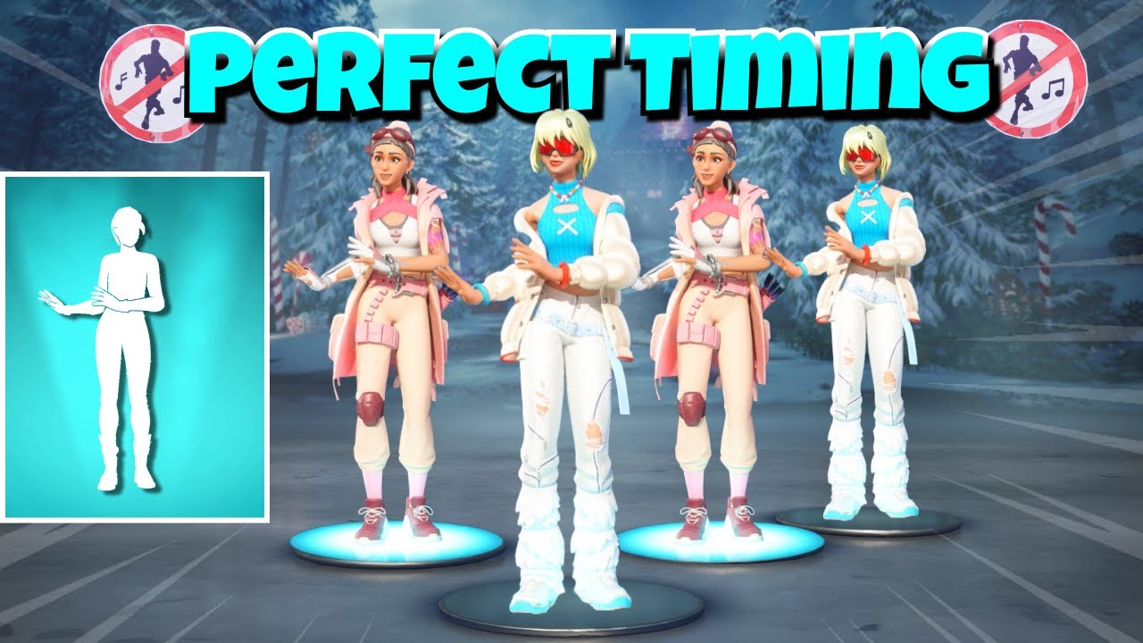 *PERFECT TIMING* Fortnite Emotes #23 (Social Climber, It Goes Like Nanana, Popular Vibe)