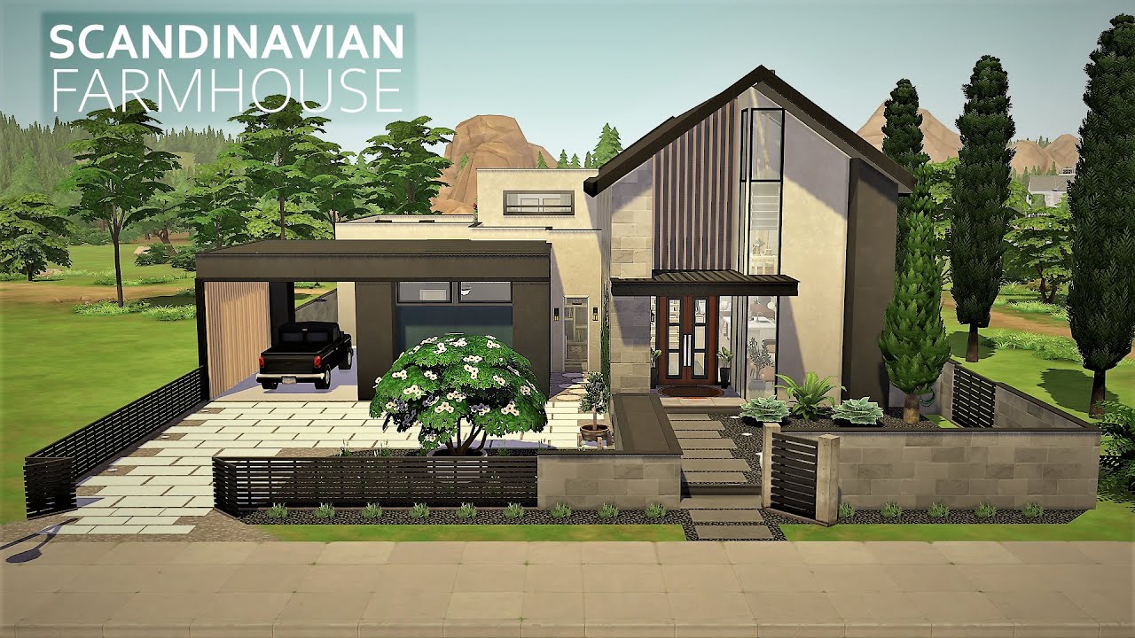 Scandinavian Farmhouse + Gallery Art I No CC I Stop Motion I The Sims 4